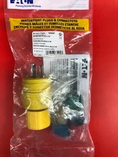 Eaton Arrow Hart 14W47, watertight straight blade plug, Yellow  picture