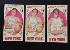 1969-70 TOPPS NY KNICKS RC Bill Bradley 43  Dave DeBusschere 85 CAZZIE RUSSELL 3 picture