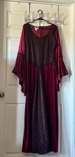 Charades Bellatrix XL Burgundy Gothic Renaissance Vampire Costume Gown Dress picture