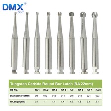 Round Carbide Burs for Slow Speed Latch RA (Choose Your Size & Qty) 22mm 26mm A picture
