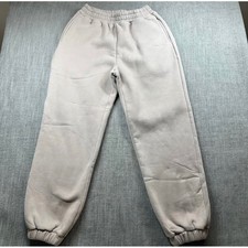 Comfrt Cloud Sweatpants Womens Medium Tan Beige Fleece Joggers picture