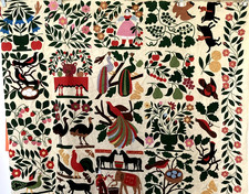 Vintage 1986 Bird of Paradise Fabric Museum American Folk Art Springs 89x36 NOS picture