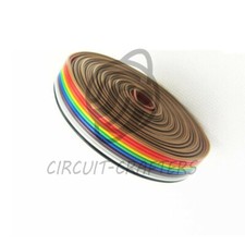 1.27mm Spacing Pitch10 WAY 10P Flat Color Rainbow Ribbon Cable Wiring Wire CA 1M picture