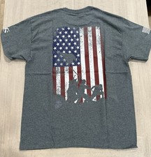 UNITED STATES MARINE CORPS - USMC RAISING FLAG IWO JIMA T-Shirt -  CHARCOAL - M picture