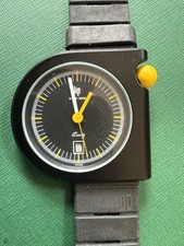 Montre Lip Mach 2000 Vintage -watch - Black dial yellow indices and crown picture