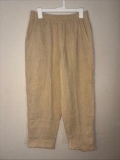 Madewell Relaxed Linen-Texture Drawstring Joggers in Beige picture