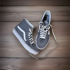 VANS Sk8-Hi Men’s Gray/White High Top Lace-Up Canvas Sneaker Rubber Sole picture