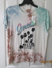 Guess Women’s XL Palm Logo Easy Tee NWT picture