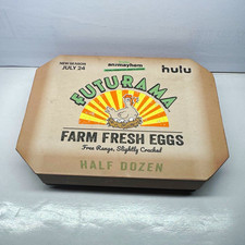 Futurama Farm Fresh Eggs Half Dozen Pin Set w/ Box Hulu Movies & Television picture