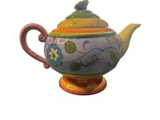 Certified International Sue Zipkin Floral Multicolor Ceramic 3-Cup Teapot w/Lid picture