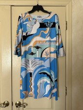 Emilio Pucci Authentic Silk Jersey Sheath Dress Multicolored EU44, US12 EUC picture