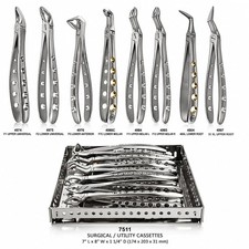8-Piece Dental Extraction Forceps Set with Sterilization Cassette Tray picture