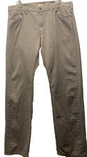 Dockers Straight Fit Mens 2012 Chino Khaki Pants Gray 36W 5-Pockets 100% Cotton picture