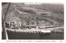 Greavette Boats Gravenhurst Muskoka Canada Aerial View 2 RPPC Postcard Copy picture