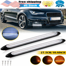 2PCS 12V LED STRIP DRL DAYTIME RUNNING LIGHTS FOG LIGHTS CAR LAMPS DRIVING WHITE picture