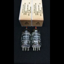 Matched Pair GE JG 6072 (12AY7) Red Tip Black Plate 3 Mica VACUUM TUBES 10.1227 picture