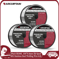 ARCCAPTAIN 3 Pack Stainless Steel MIG Solid Welding Wire ER308L 0.030