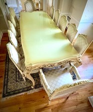 Grand 80s Vintage Italian Luxury Dining Set grand Table and 12 chairs picture
