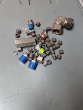 Swagelok Parker Ssp Mixed Lot Of Stainless Fittings Check Valve Nuts Ferrule Lot picture