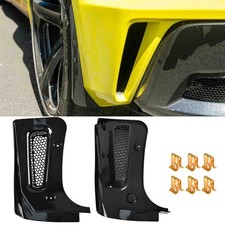 Grossy Black Extended Rear Splash Guards Mud Flaps For Corvette C8 Z06 E-Ray 23+ picture