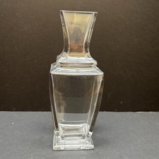 Vintage Baccarat Vase French Signed Clear Crystal Pearl Pattern 10.25
