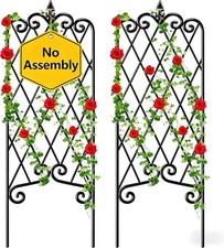 Amagabeli Garden Trellis for Climbing Plants 47” x 16” Rustproof Black Iron P... picture
