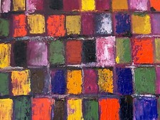 Square Painting Original Oil Art Abstract Wall Art Colorful Modern Art signed picture