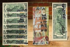 VICTOR WEMBANYAMA #1 NBA Pick Signed by RENCY DIAMOND DUST $2 Bill * S/N LTD 23 picture