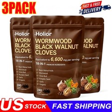 3PACK Holior Wormwood Black Walnut Clove Herbal Supplement 240 Softgels NEW picture