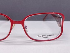 Francois Pinton Eyeglasses Women's Red Rectangular L834 Large Lenses NP: €267 picture