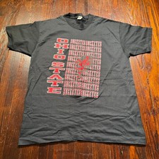 Vintage 90s Ohio State Buckeyes T Shirt Mens 2XL Black Graphic Single Stitch USA picture
