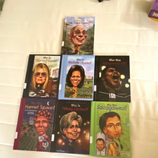 Who Was? Who Is? Hardcover Illustrated Biography Book Lot of 7 Ages 9-12 picture