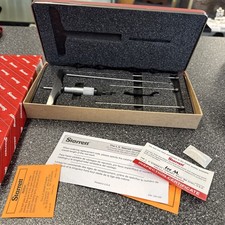 STARRETT 0-6 Inch DEPTH MICROMETER Depth Gauge 445BZ-6RL MADE in USA picture
