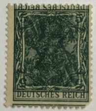 GERMANY Deutsches Reich Michel #85IIaDK 1915 5pf green double impression, RARE picture