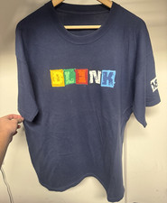 Vintage 1990s blink-182 block logo band tee euro size xl good wear picture