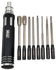 NHX RC 8-1 Hard Steel Tool Hex Nut Driver Set 1.5/2.0/2.5/3.0/0+ Flat/1-/4/5.5 picture
