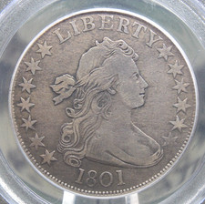 1801 Draped BUST Silver Half Dollar 50c PCGS VF20 #981 Very Fine ECC&C, Inc. picture