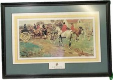 Vintage- Sir Alfred Munnings - The Meet, 1902 Print ,framed 12” X21” picture