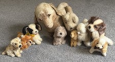 Lot 10 VTG Some Steiff Mohair / Plush Dogs Dalmatian, SpanielsPoodle 4-12” CUTE picture