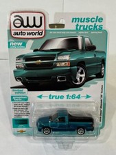 Auto World 2005 Chevy Silverado SS Custom Metallic Teal 1/64 picture