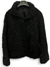 Vintage Echt Pelz  Luxury genuine classic black Karakul fur Coat Jacket picture