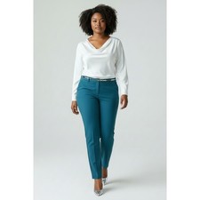 Talbots Hampshire Curvy Ankle Pants Teal Women's Size 20 Chic Meets Comfort picture