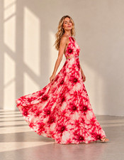 NWT Antonio Melani Derry Floral Beaded Cutout Halter Maxi Dress 6 picture