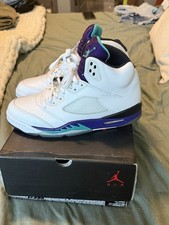 Jordan Air Jordan 5 Retro Grape 2013 Men’s US 10 White/Purple/Teal 136027 picture