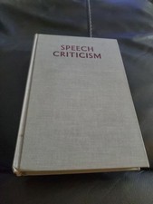 Speech Criticism: The Development of Standards for Rhetorical Appraisal. 1948 picture