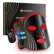 HALIDODO Red Light Therapy for Face, 400 LEDs LED Face Mask Light Therapy, Near- picture