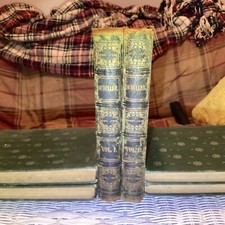 Schiller's Complete Works, Charles J. Hempel 1861 Original Leather 2 Vol. Set picture