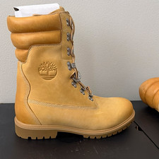 Timberland Men's Hiking Leather Lace-Up Mid-Calf Boots Beige US 11.5 picture