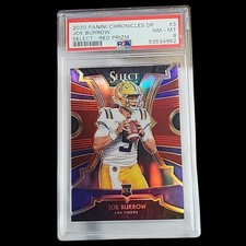 JOE BURROW 2020 CHRONICLES DRAFT PICKS SELECT RED PRIZM #3 ROOKIE PSA 8  SP RARE picture