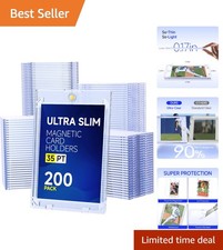 200ct Magnetic Card Holders - Ultra-Thin Acrylic for Ultimate Card Protection picture